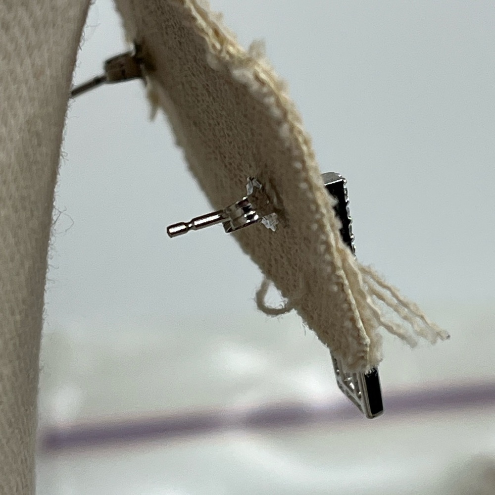 Vintage Epiphany Diamonique Platinum-Clad Sterling Silver Earrings - Picture 6 of 10